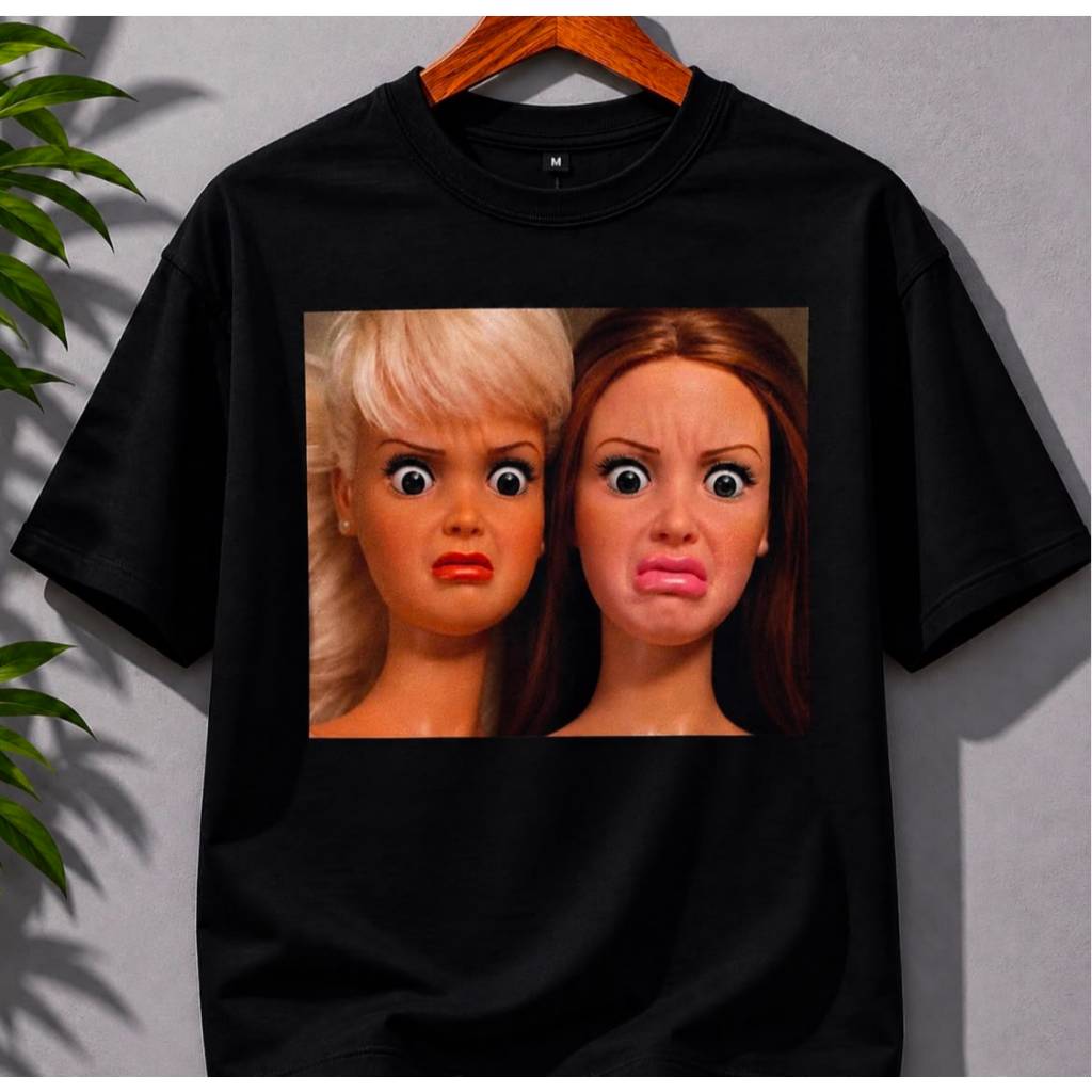 Camiseta Barbie Reação | Estampa Divertida Premium Unissex Camiseta feminina|Casual