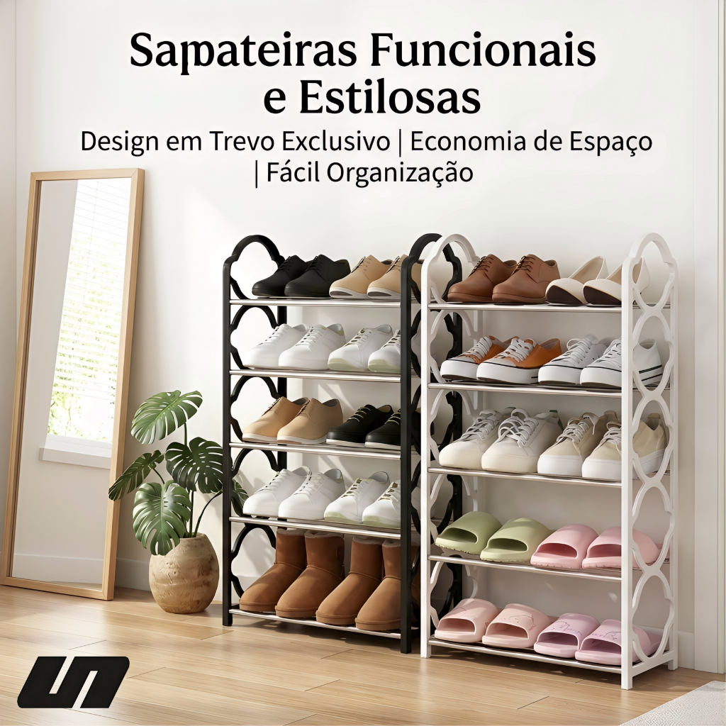 Sapateira 4 ou 5 Andares Multiuso Desmontável Organizadora Multiuso Sapatos Livros Brinquedos-4019