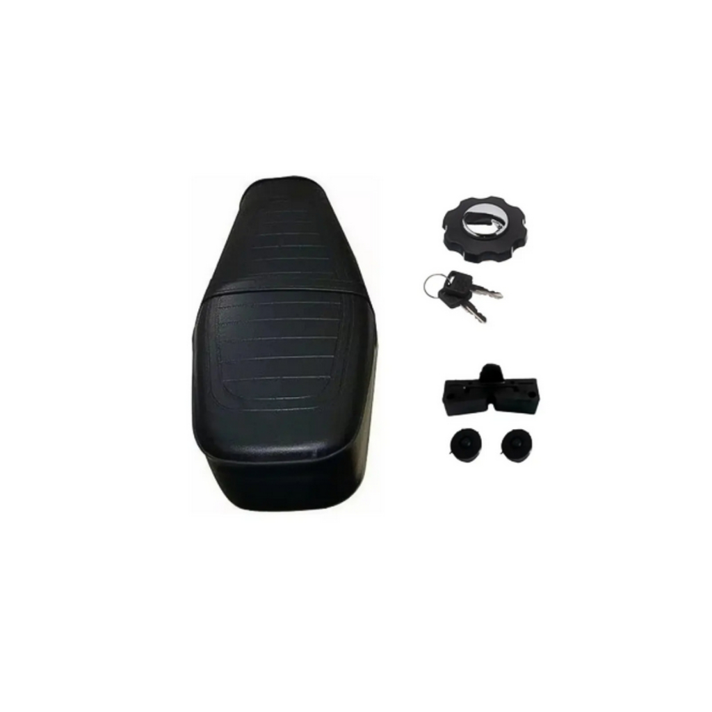 Banco Novo Cg 125 77 A 82 Bolinha + Tampa Tanque E Borrachas