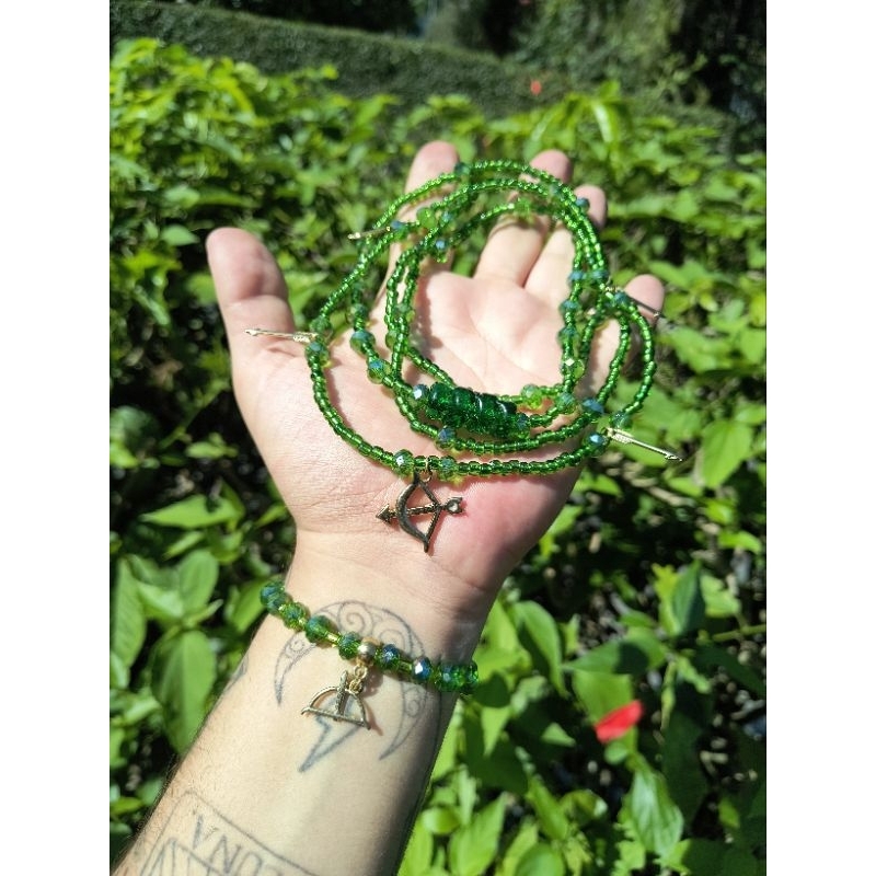 Guia de caboclo / Oxóssi / Jurema / ventania / cobra coral / Ubirajara / Araribóia / pena branca / juçara cabocla axé