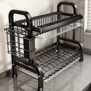 Escorredor Kitchen Rack Aço Inoxidável Organizador Louça Preto Pia Kitchen Rack Aço Ino