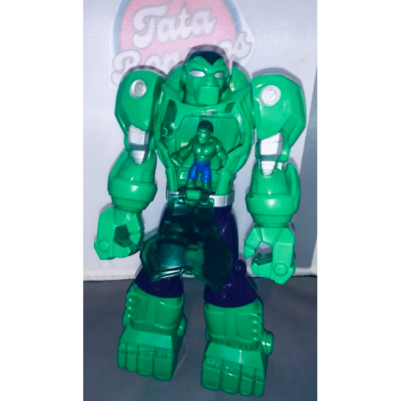 Heroes Marvel Super Hero Adventures Mech Armor Hulk da Hasbro usado 30 cm