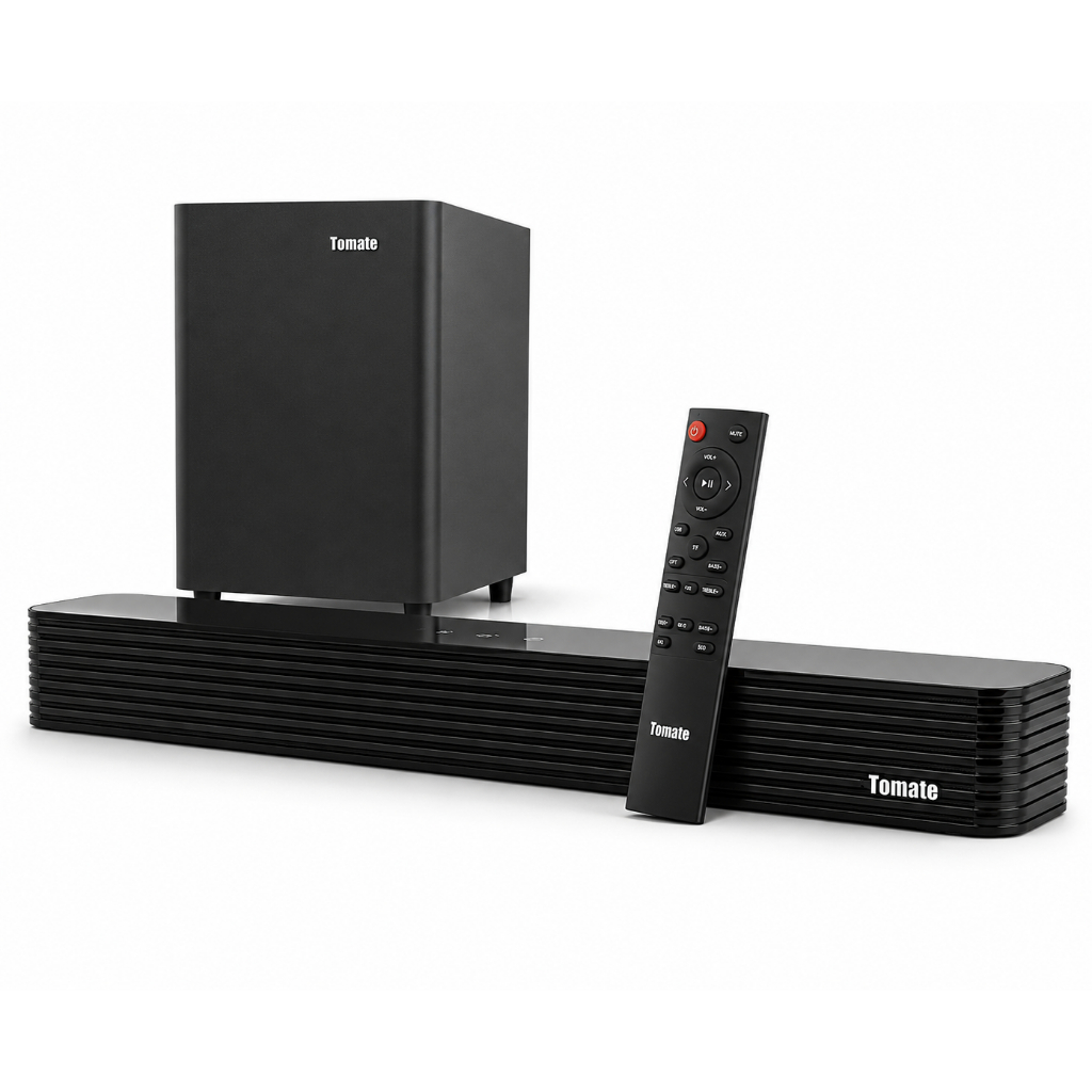 Soundbar Home Theater Tomate MTS-2023 130W RMS 2.1 Bluetooth Com Subwoofer