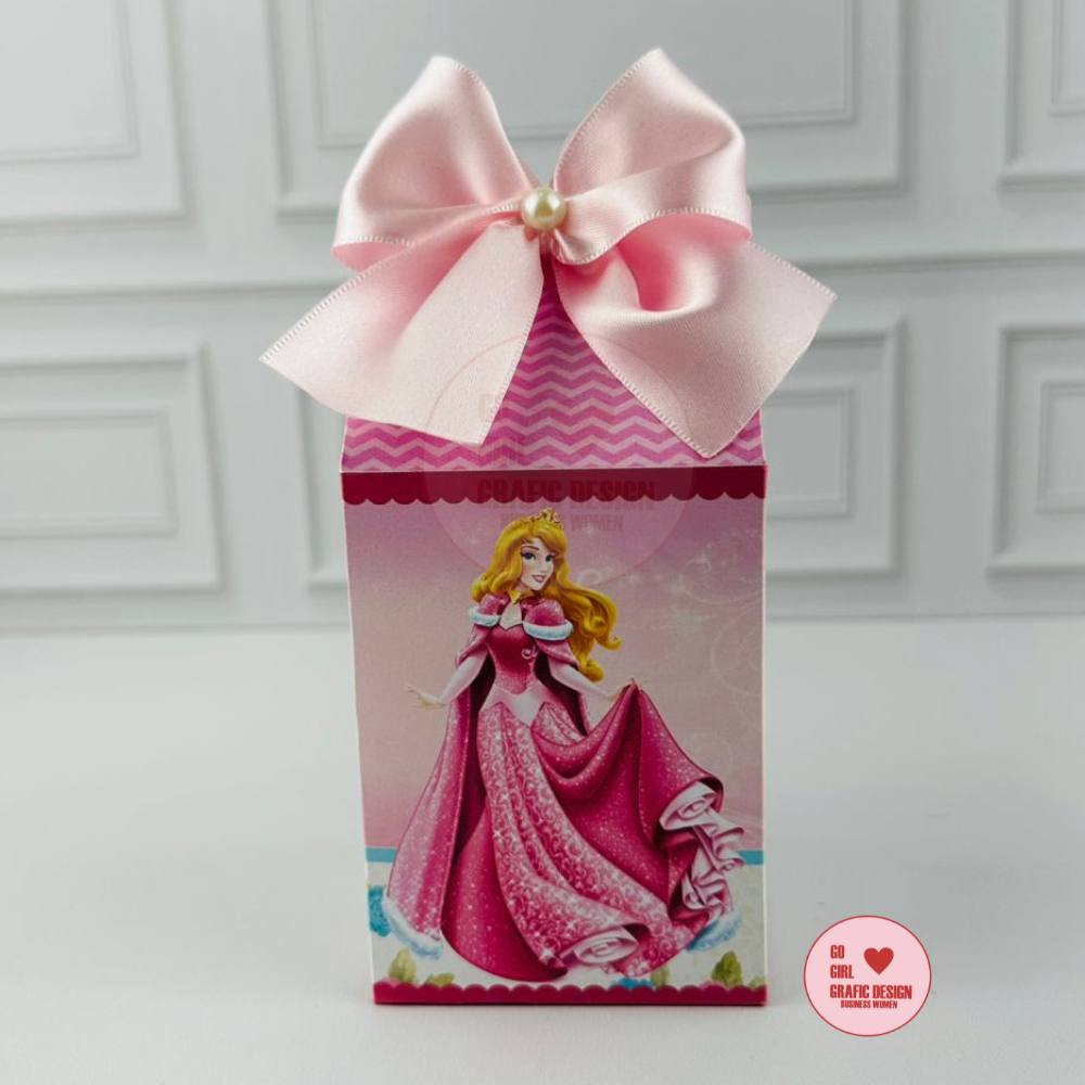 PEGUE E MONTE - Kit Caixinhas Milk Personalizada - Lembrancinhas de Festa A Bela Adormecida FAZEMOS EM TODOS OS TEMAS