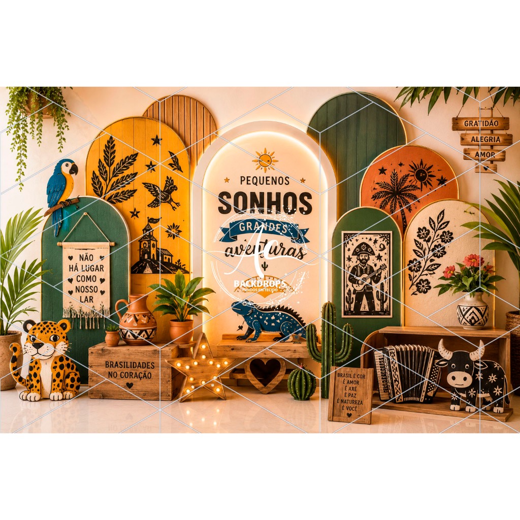 PAINEL FUNDO FOTOGRAFICO FAUNA BRASILEIRA ANIMAIS DO BRASIL CULTURA TROPICAL BRASILIDADES 2026