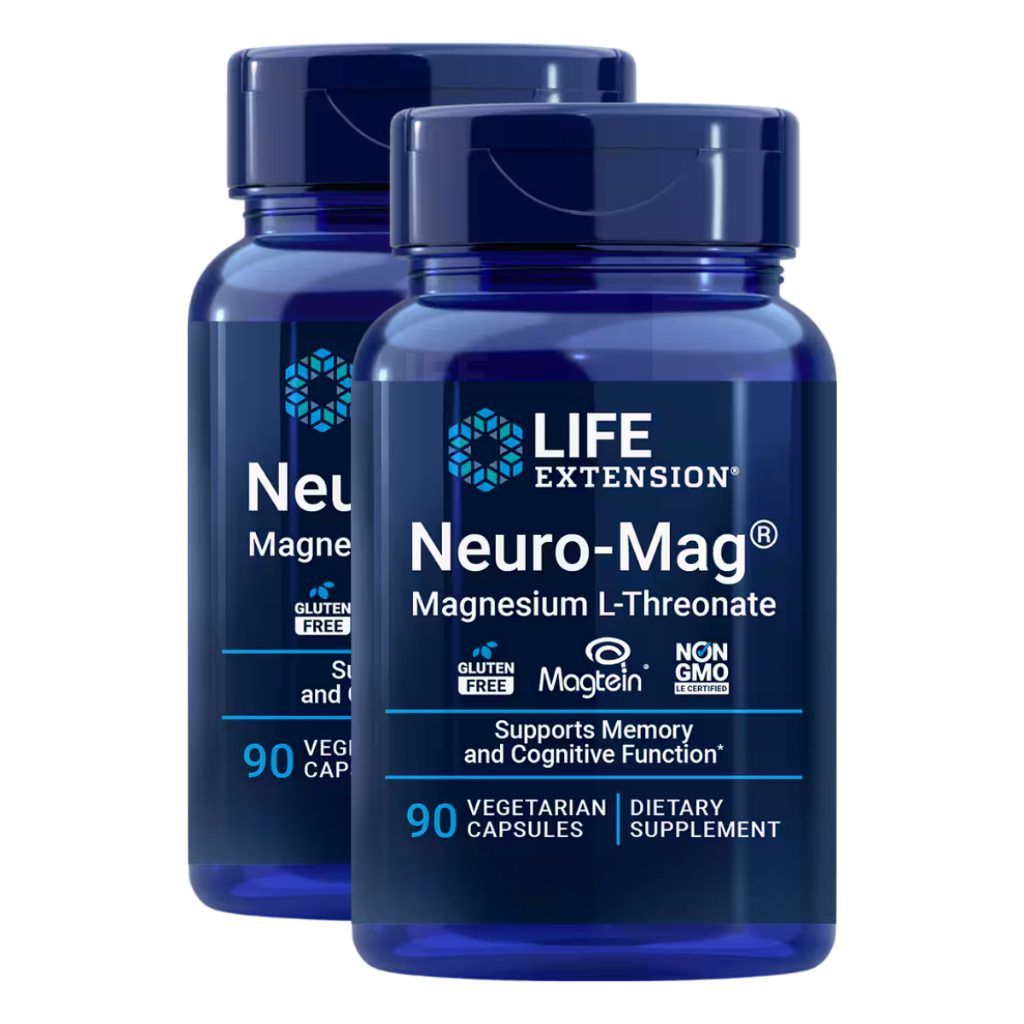 Kit 2 und. Neuro-Mag Magnésio L-Treonato 90 Cápsulas Life Extension