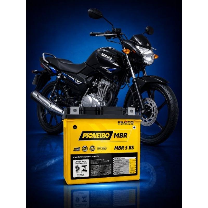 Bateria Moto Yamaha Factor 125/150cc Pioneiro 5ah 12v Mbr5bs