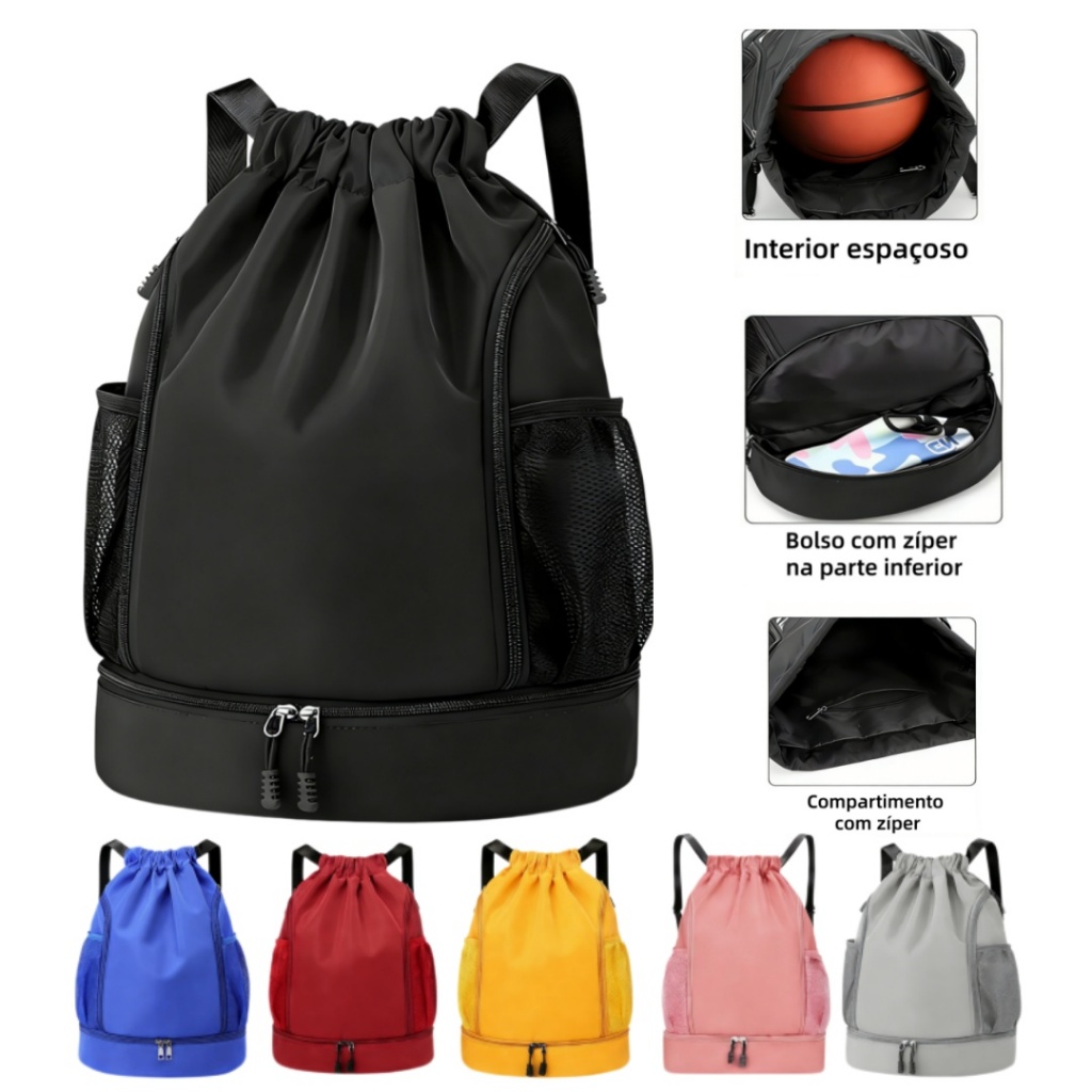 Bolsa Mochila Saco Sacola Costas Impermeável Academia Mochila Impermeável Basquete Fitnes