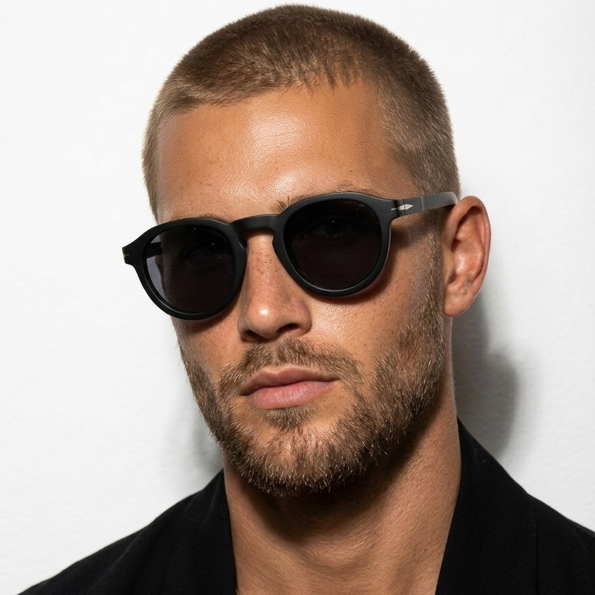 Imagem Óculos de Sol Hype Redondo Premium Retrô Vintage Oldstyle Acetato Proteção Solar uv400 Unissex