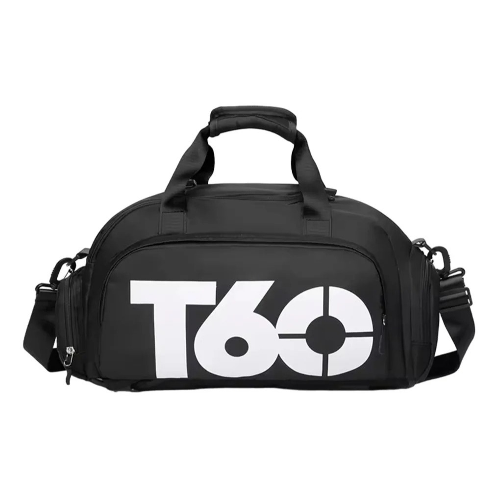 Bolsa Mochila T60 Grande Academia Esportes Porta Tenis Viagem Escola Curso Preta