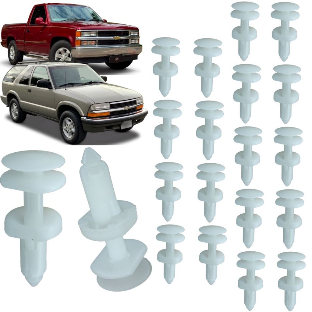 Kit 20 Grampo Presilha Forro Da Porta Para Chevrolet Gm Silverado e Blazer 1994 a 2004