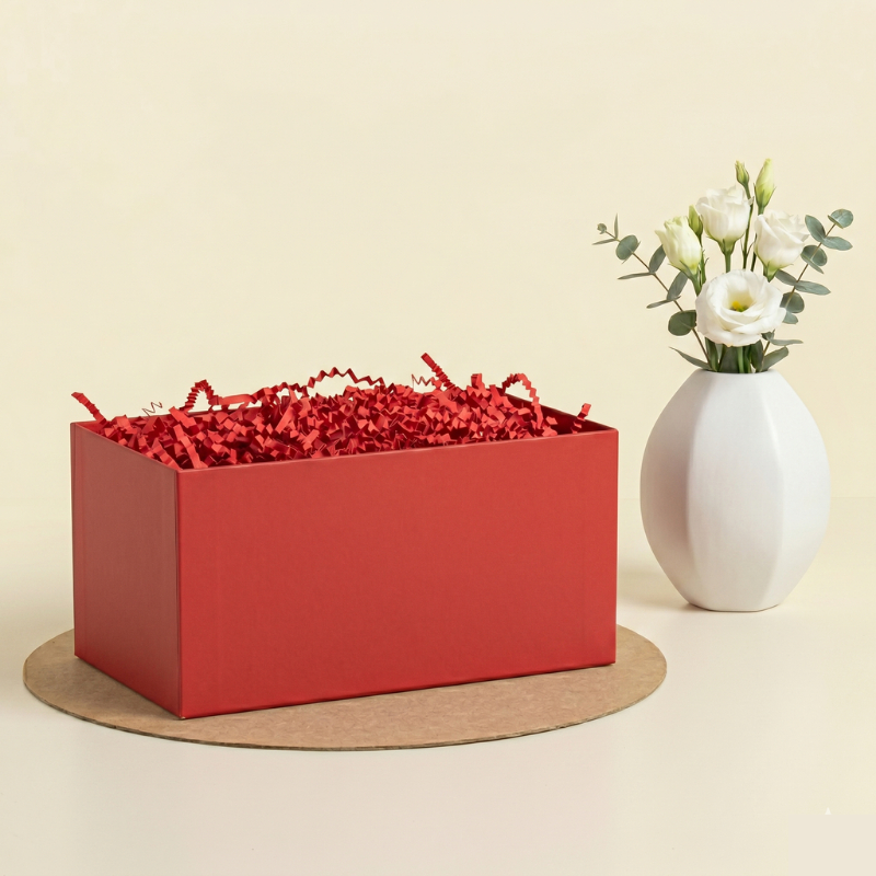 Cachepot Quadrado Duplo Para Flores, Cestas e Presentes Vermelho (05 unidades)