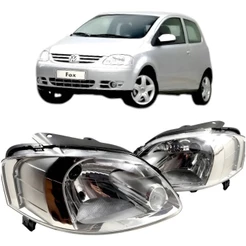 Farol Fox Foco Simples 2004 2005 2006 2007 2009 2009 Cromado