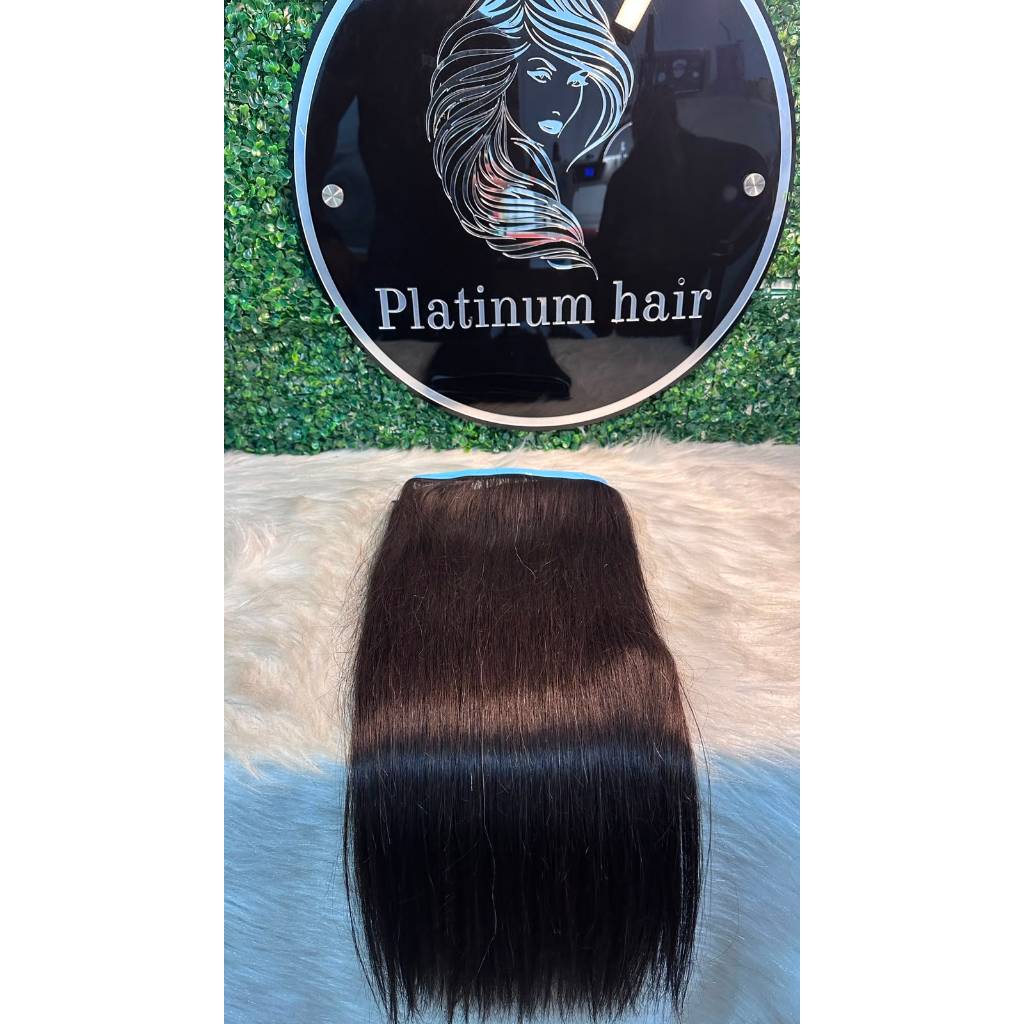 Aplique Cabelo humano Na Fita Adesiva mega hair  65cm Castanho Medio (LEIA A DESCRIÇAO)