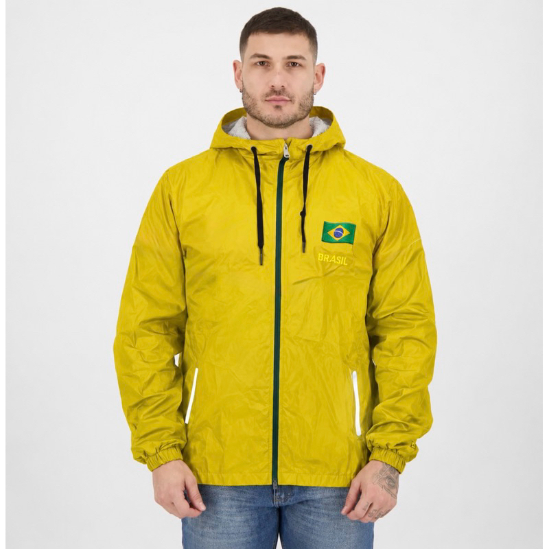 Blusa Corta Vento Motoqueiro Selecao Brasileira Brasil