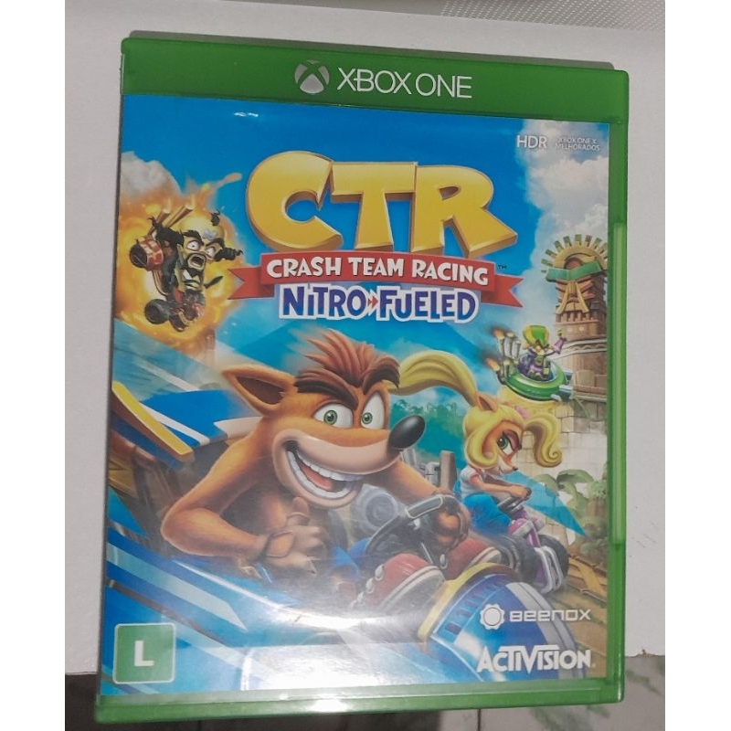 Jogo Crash Team Racing Nitro-Fueled Xbox One Mídia Física C/ Adesivos Original