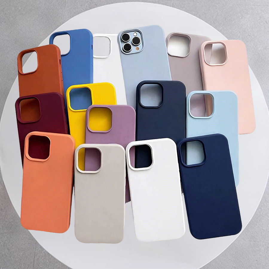KIT 2/3/5 pcs Capa Silicone Cor SortIdas Compatível Com Todos iPhone 17 16 15 14 13 12 11 Pro Max Plus XR XS Max 7p 8p