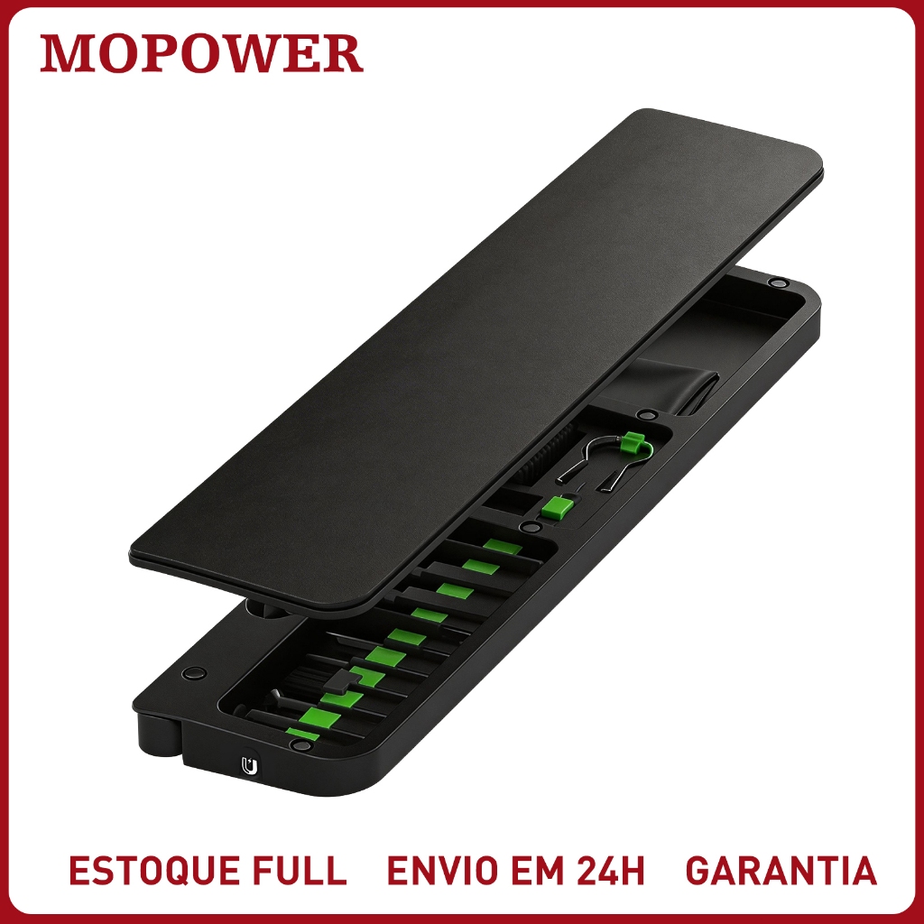 Apoio de Pulso Teclado Descanso Ergonômico com Kit de Limpeza Organizador Mesa Multifuncional