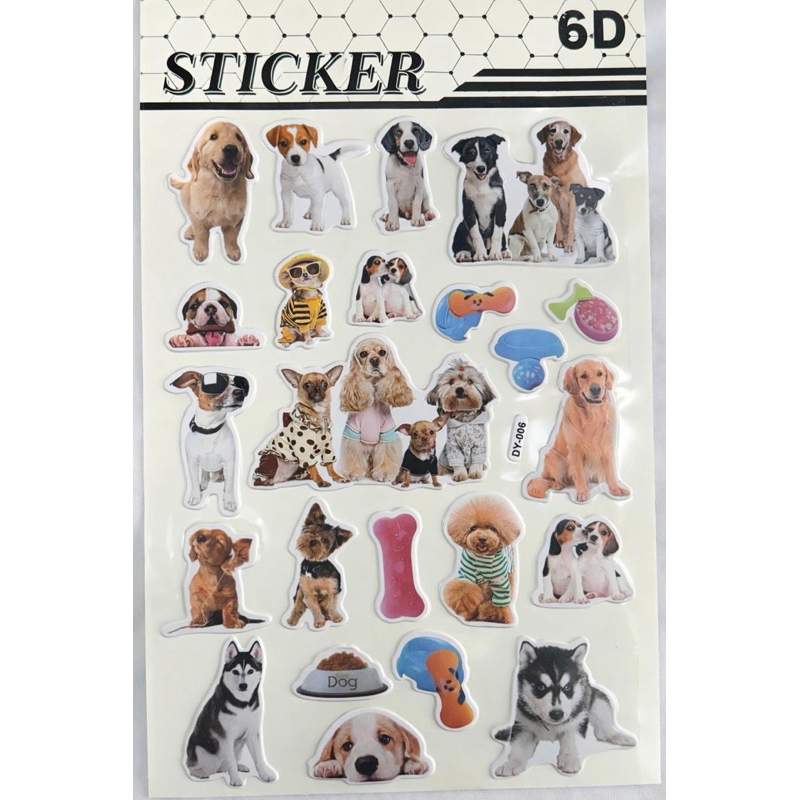 Adesivos Infantil Cartelas 3d Papelaria Cachorros Sticker
