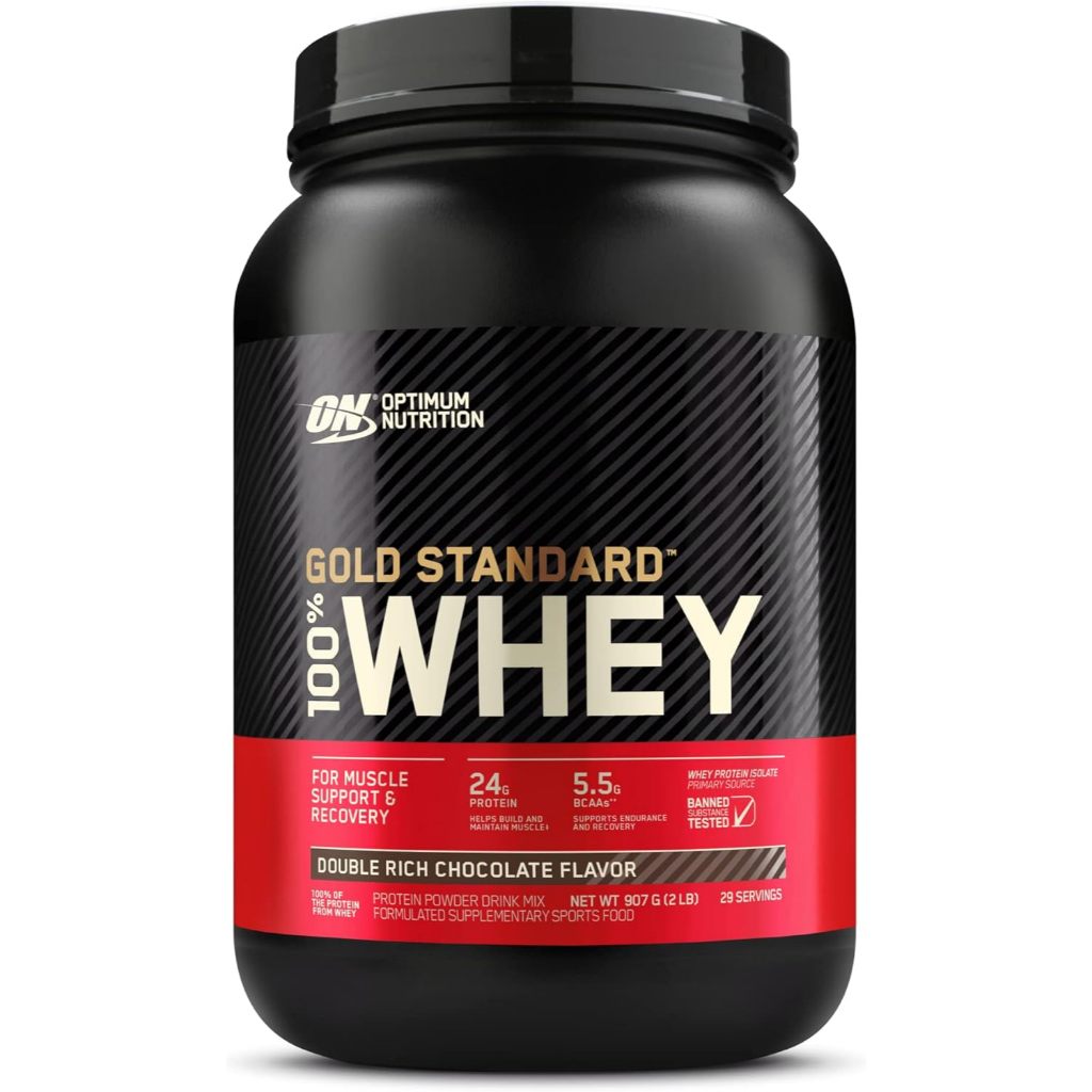 100% WHEY GOLD STANDARD DOUBLE RICH CHOCOLATE OPTIMUM NUTRITION 2LB (907g)