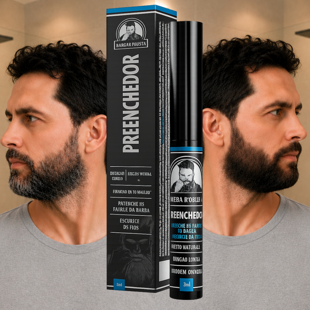 Escurecedor de Fios brancos da Barba, Aspecto Natural, Transformação em menos de 2 Minutos