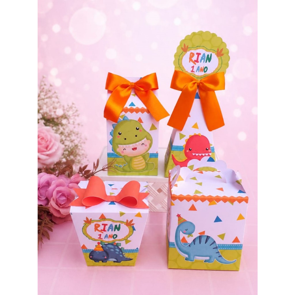 Kit Festa Dinossauro Dino baby | Personalizados | Aniversários | Papelaria Personalizada | caixinhas | Lembrancinhas