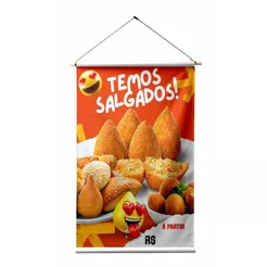 BANNER ARTE PRONTA - TEMOS SALGADOS EMOJI