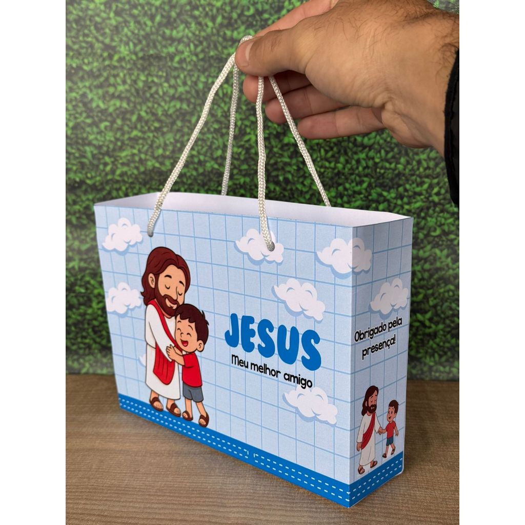 Sacolinha Surpresa Jesus meu melhor amigo Lembrancinha G PEGUE E MONTE(ENVIO RÁPIDO)chá/aniversário/personalizados/festa