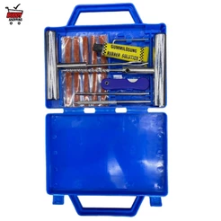 Kit Reparo De Pneu Sem Camara Profissional Maleta Moto Carro Conserto Remendo Macarrao