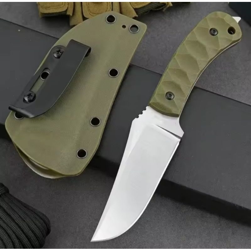Faca Tática Full Tang Ferramenta EDC Bainha Kydex com clip