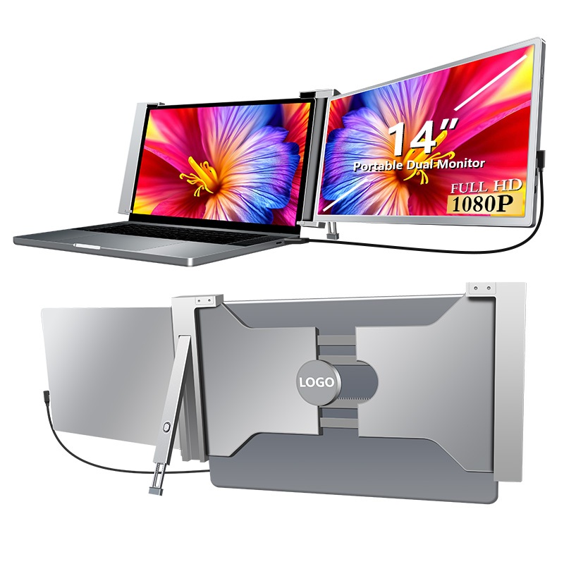 monitor portátil para notebook, monitor lateral expansivo, tela 14 polegadas full hd, monitor ips hdr