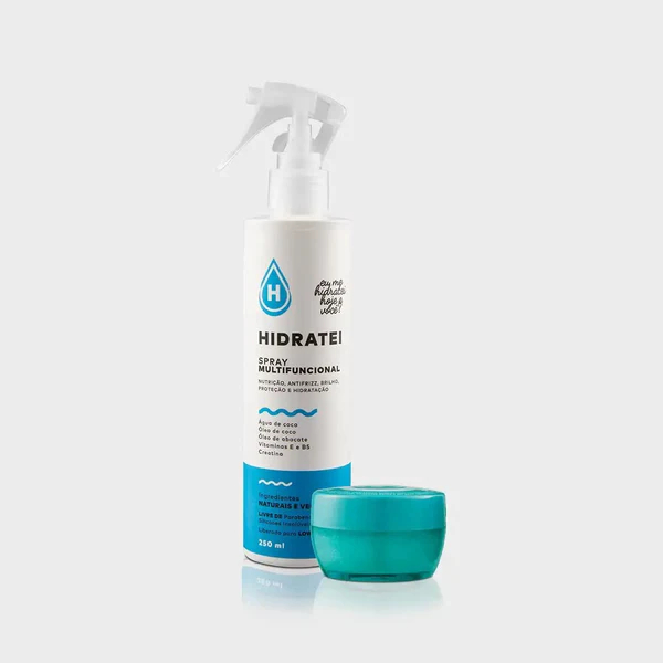 Kit Hidrata e Brilha Hidratei: Spray Multifuncional 250ml + SHRP Proteína Vegana