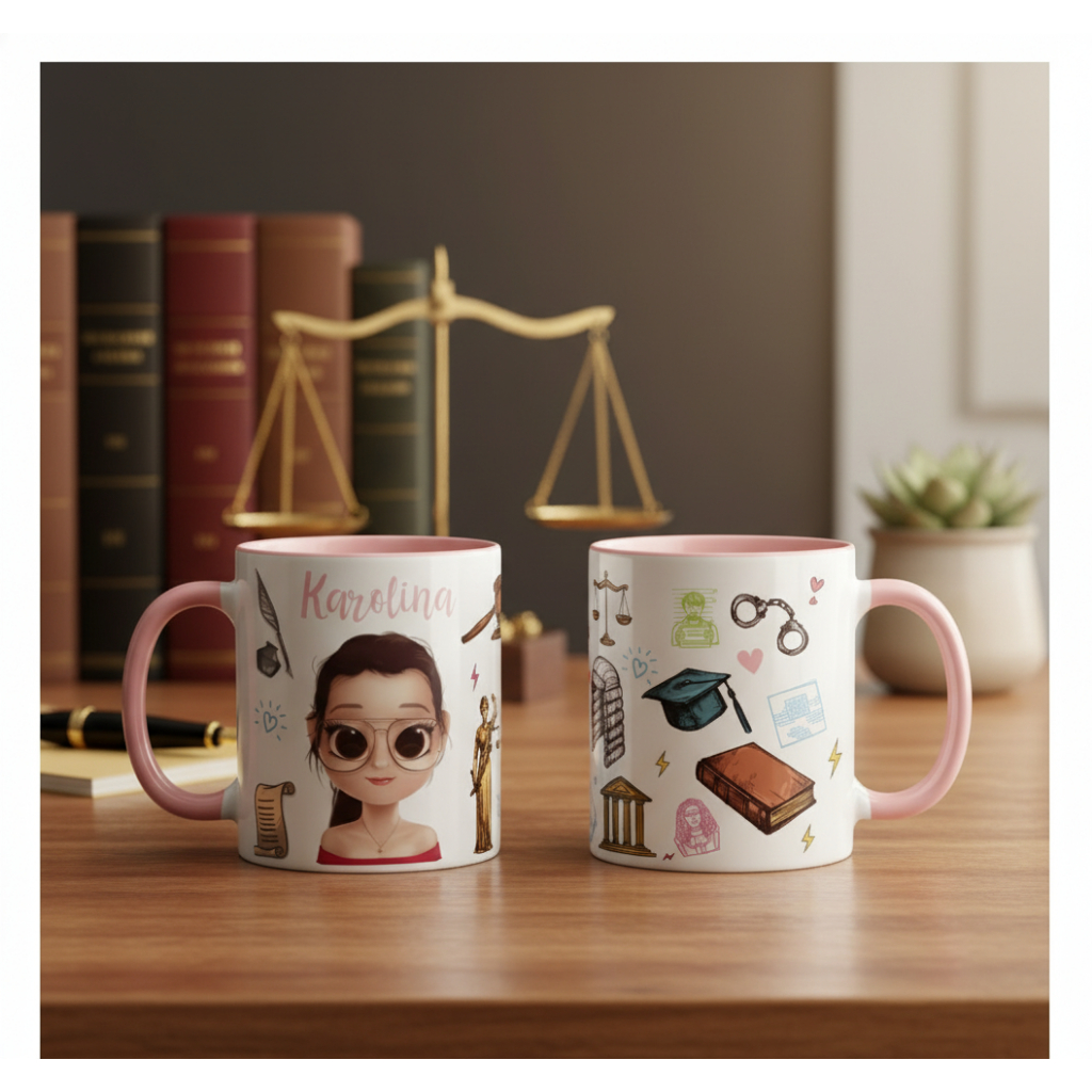 Caneca Profissão Direito – Personalizada com Avatar Profissional Jurídico