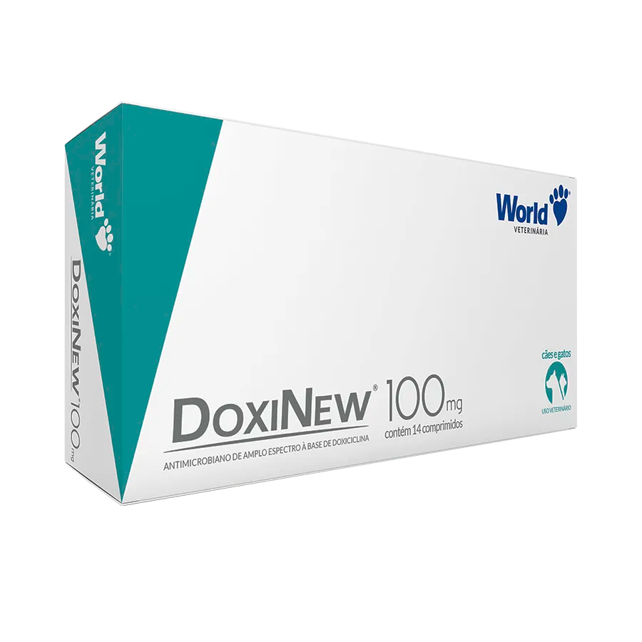 Doxinew 100 mg World Cães e Gatos Caixa c/ 14 Comp.