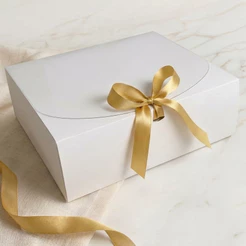 Caixas de Presente 25x20x8cm com Fita de Cetim Caixinha para Convite Padrinhos Casamento Aniversário
