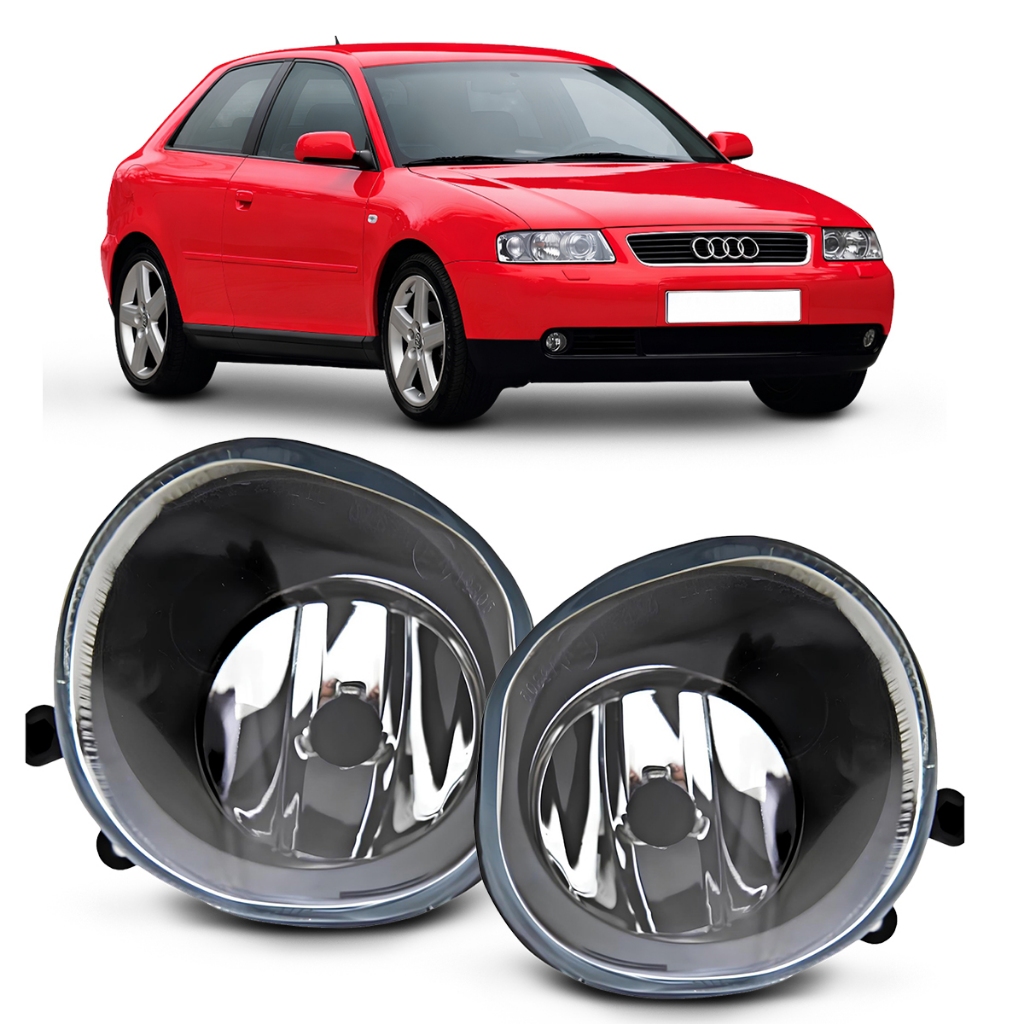 Farol de Milha Auxiliar Audi A3 2001 a 2006 Lente de Vidro