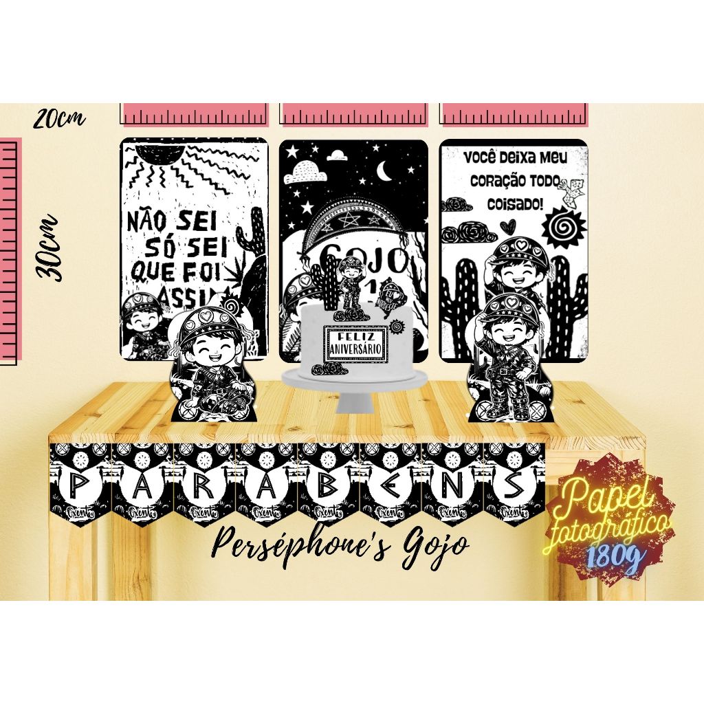 Kit é só um bolinho tema Cangaceiro - Kit Decorativo Cordel/ Xilogravura