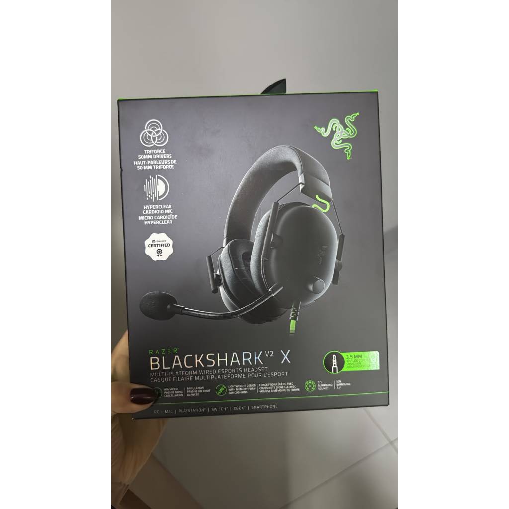 Headset Gamer Razer BlackShark V2 X, Surround 7.1 3.5mm, Preto - RZ04-03240100-R3U1