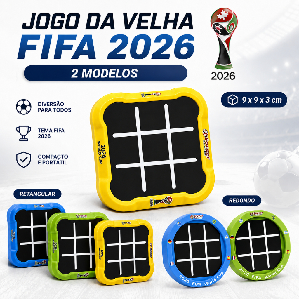 Jogo da Velha Eletrônico Infantil Copa 2026 Presente Criança Brinquedo Educativo Memória USB