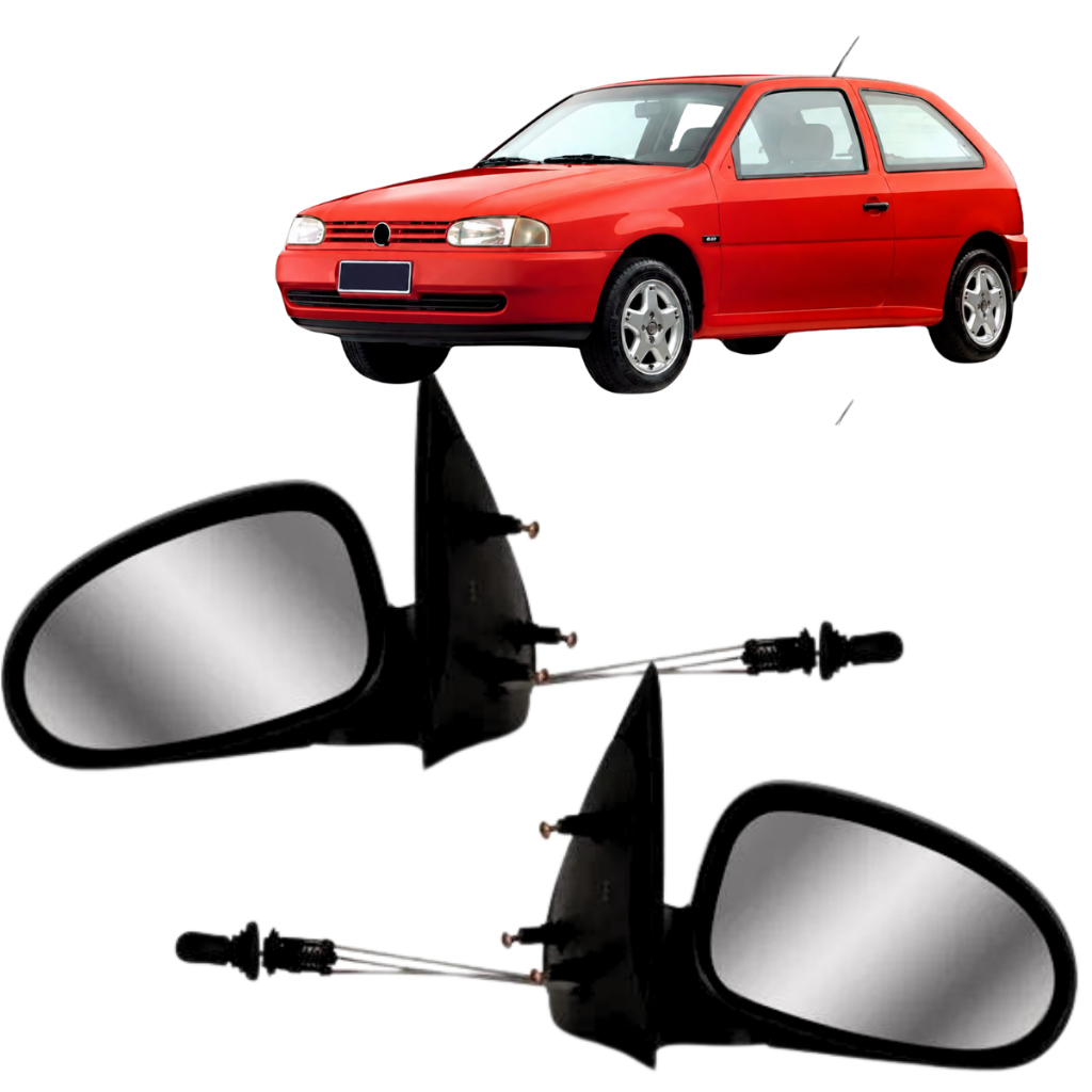 Par Retrovisor Gol G2 Parati BOLA 1995 1996 1997 1998 1999 2000 2001 2002 duas 2 portas com Controle