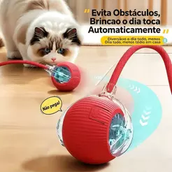 Brinquedo Automático para Gatos - Bola Interativa com Sensor de Movimento e Cauda Falsa Recarregável