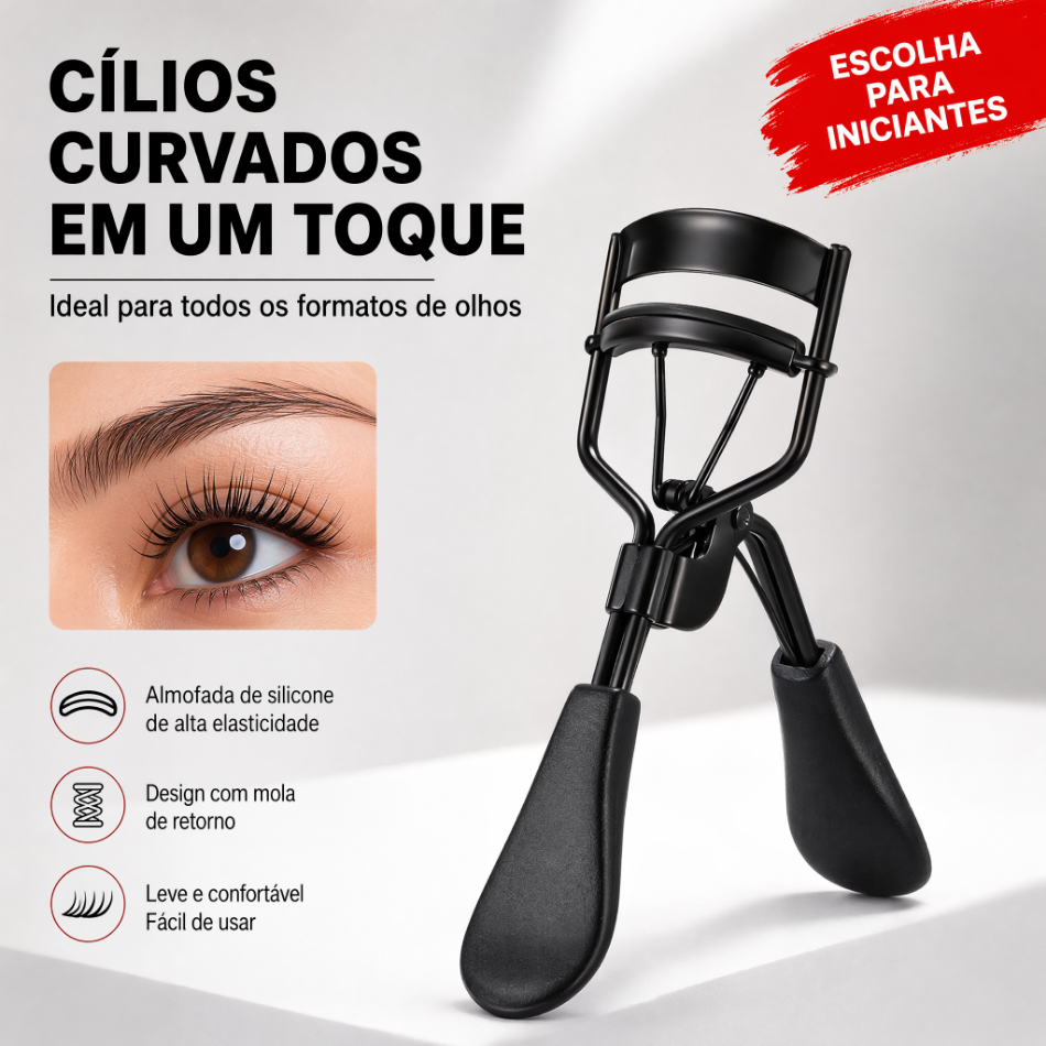 Modelador de Cílios Profissional em Aço Inoxidável - Design Portátil, Curva Duradoura e Fácil de Usar