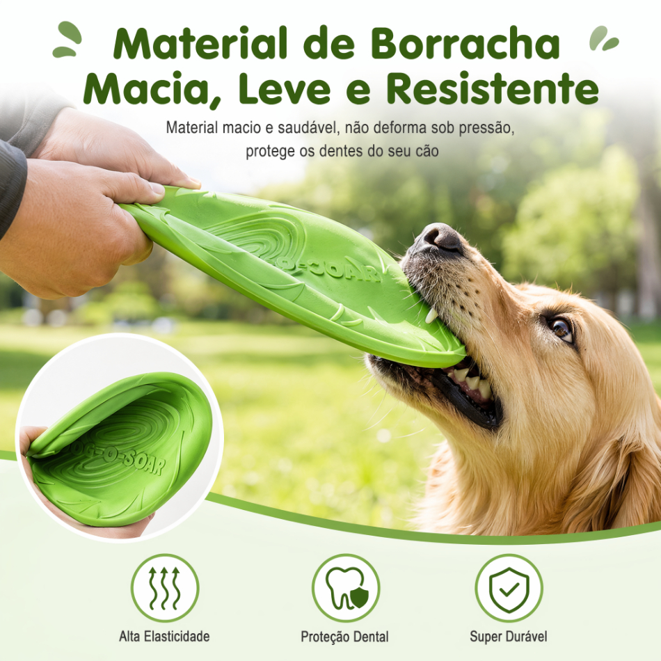 Frisbee Macio para Cães Resistente a Mordidas, Brinquedo de Lançamento para Passeios e Treino
