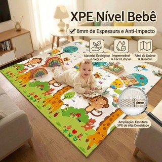 Tapete De Atividades Bebê Tapete Tatame Infantil Dupla Face 1.8*1.5M/1.8*2M Tapete de Ati…