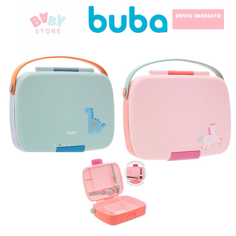 BENTO BOX LANCHEIRA MARMITA MAGIC UNICORNIO DINO BUBA