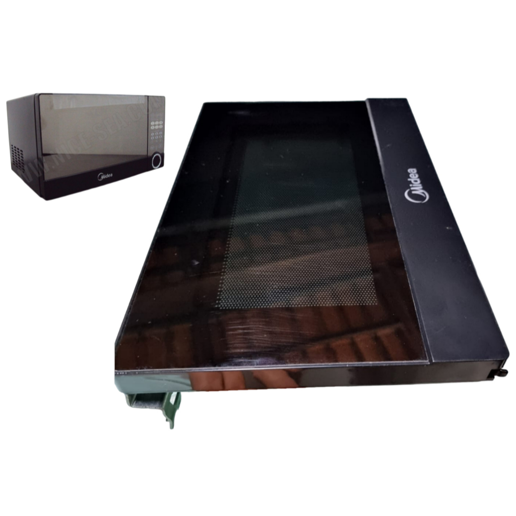 Peça Tampa de Vidro Para Midea 25L MM25EL2VB c/ dobradiças microondas