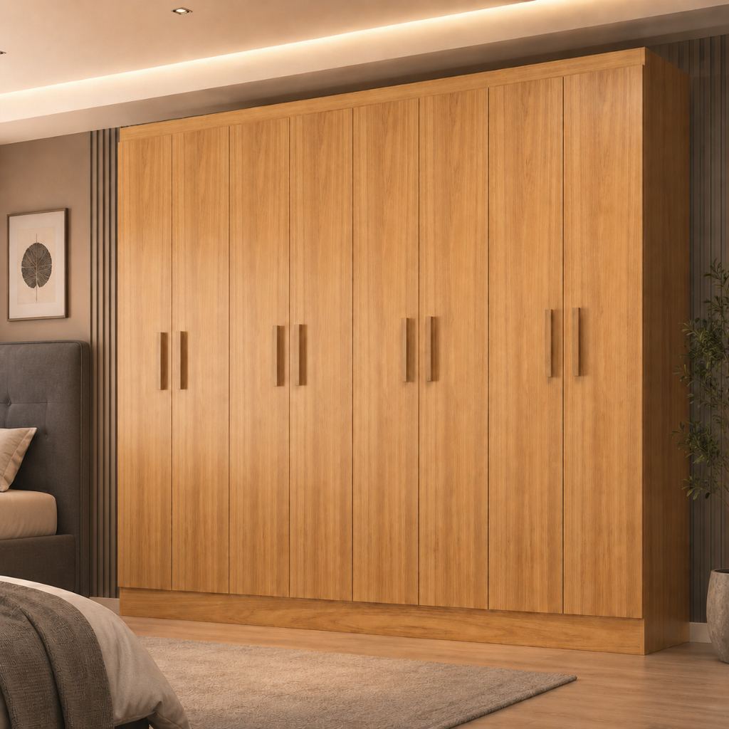 Guarda Roupa Casal 8 Portas Paris Evidência Móveis