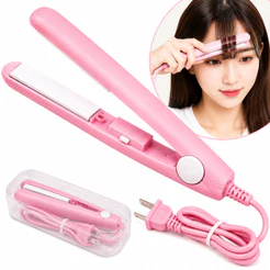 Mini Chapinha Portátil Bivolt Alisador de Cabelo Prancha para Franja e Cabelos Curtos