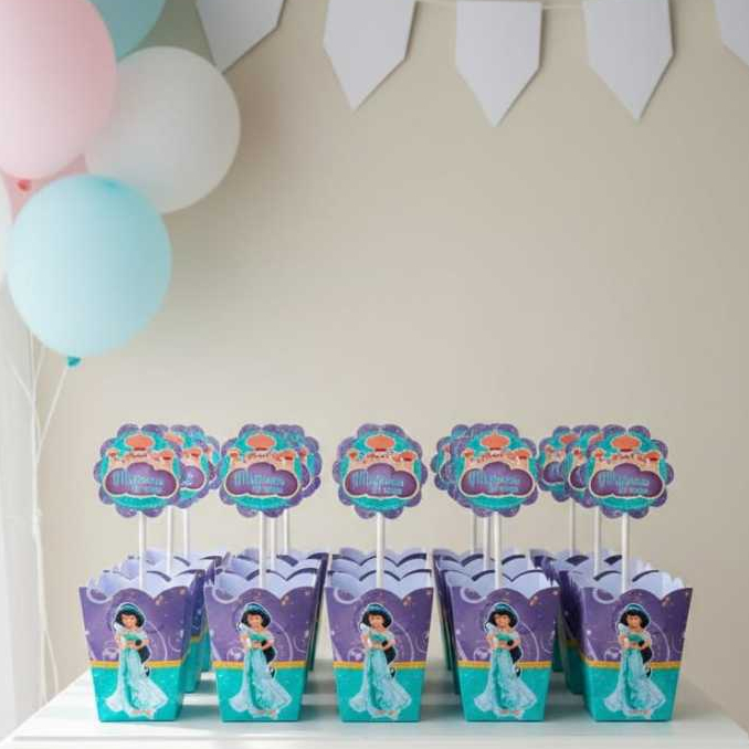 Centro de mesa cachepô personalizado| Jamine Princesa |decoração festa mesa de convidados| lembrancinha| Pegue e monte
