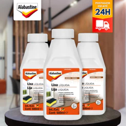 Lixa Liquida Alabastine para Madeiras e Metais 500 ml Coral Não deixa pó uso interno e externo